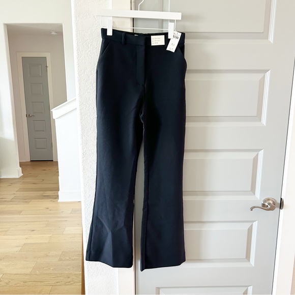NWT Abercrombie Ultra High Slim Flare Pants Black Trousers - Picture 3 of 5